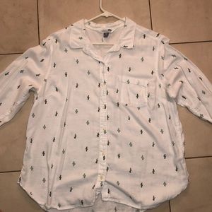 Old Navy Cactus Print XL Button Down